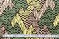 Preview: Afrikanischer Waxprint GREEN ZIGZAG